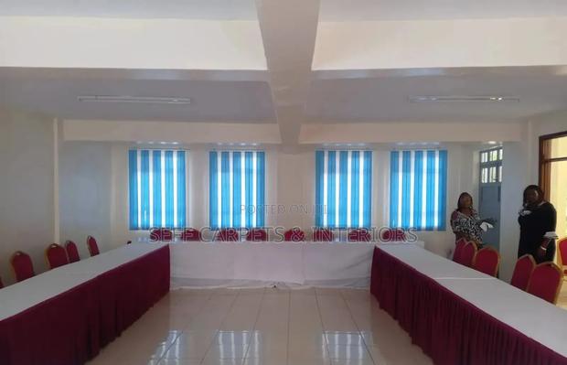 Blue Vertical Window Blinds