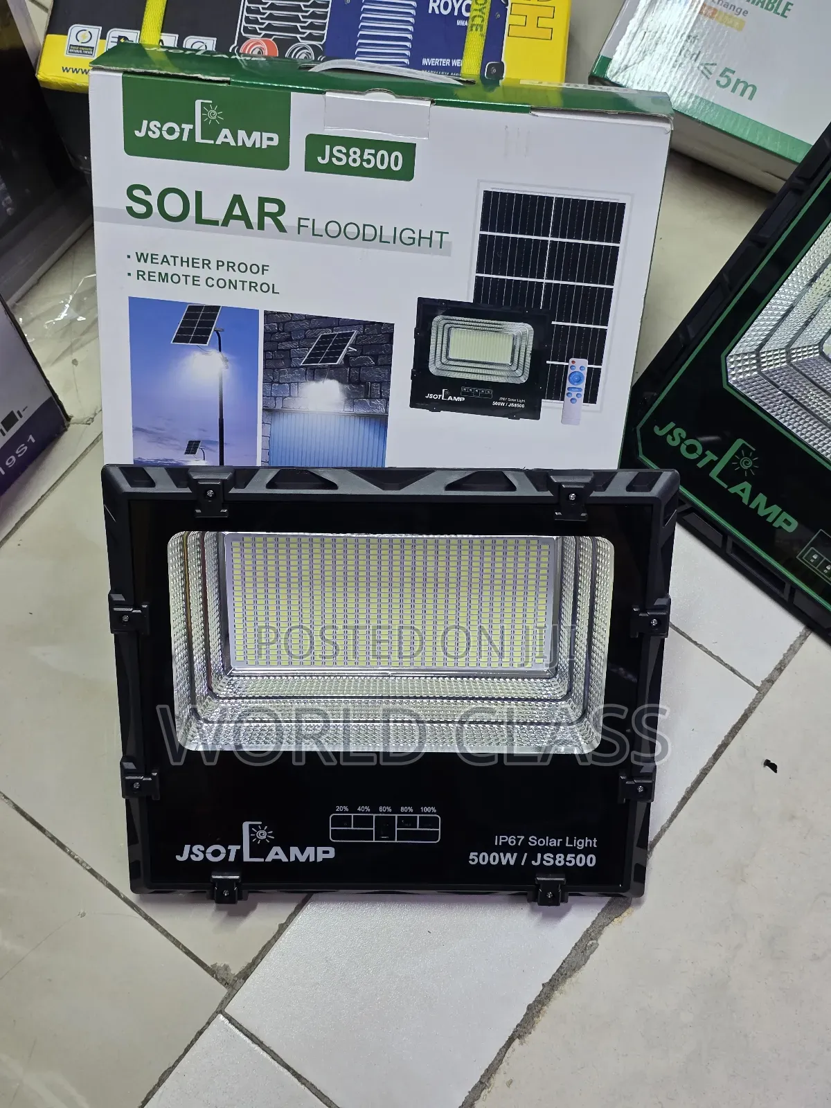 500w Jsort Solar Flood Light Lamp +Solar