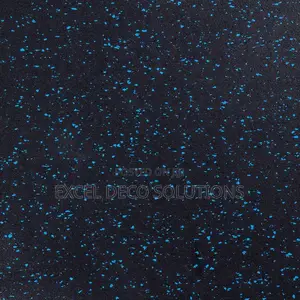 Heavy Duty Blue Speckled Rubber Flooring for Gym and Workout Area