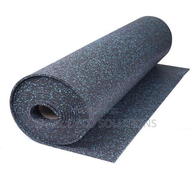 Blue Speckled Gym Rubber Mat for Commercial and Home Use Floors