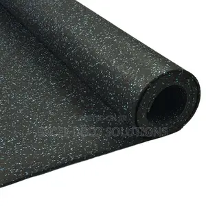 Blue Speckled Rubber Flooring for Gym, Office and Indoor Spaces