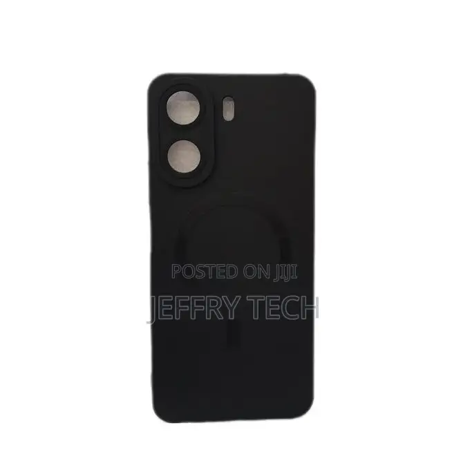 Xiaomi Redmi 13c Black Soft Silicone Unique Magsafe Phone Case/ Cover