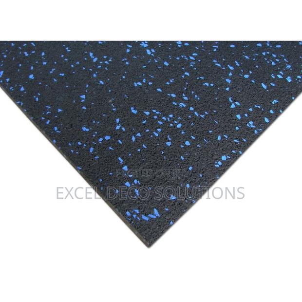 Professional Blue Speckled Rubber Flooring for Gym and Fitness Use