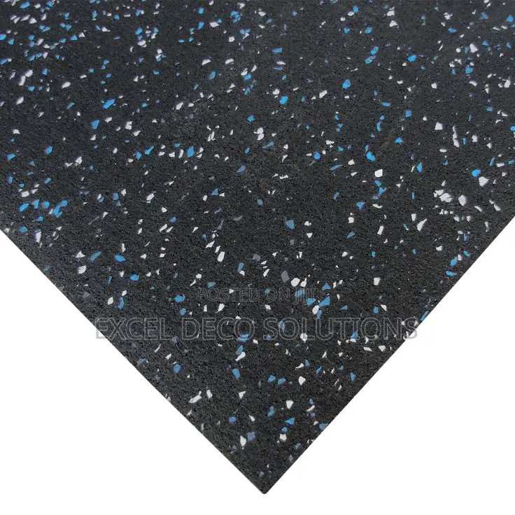 Blue Speckled Rubber Flooring for Gym, Fitness and Training Areas