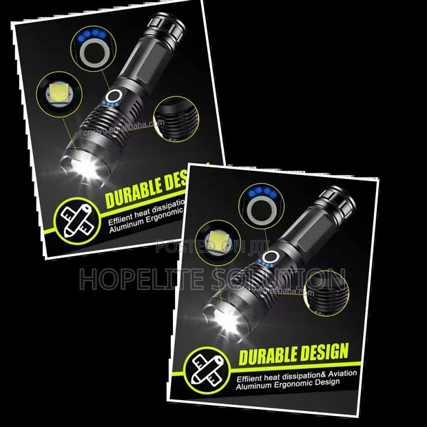 Super Bright Rechargeable Zoom Heavy-Duty Torch