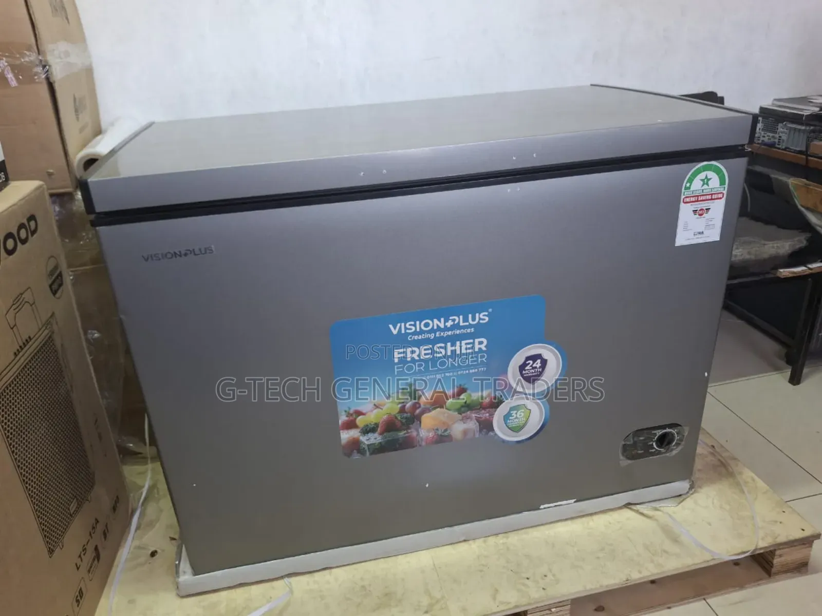 Vision 300l Energy Saver Chest Freezer (Grey)