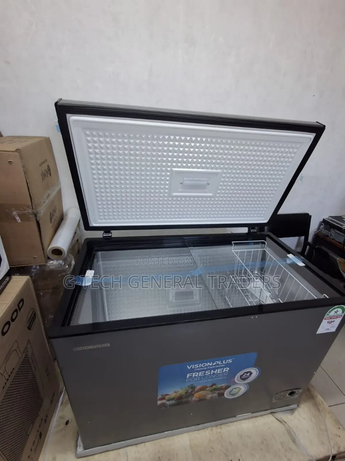 Vision 300l Energy Saver Chest Freezer (Grey)