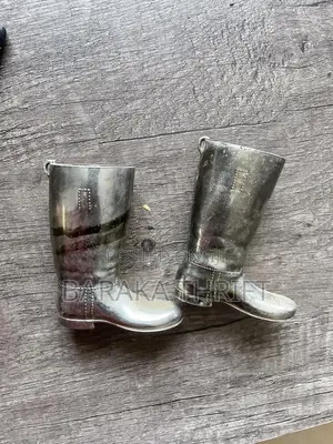 1970's Vintage Measuring Shot Cups Shoes Silver Plated Grenadier Engd