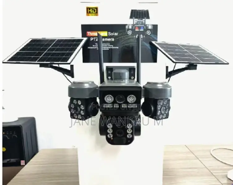 Afordable V380 4g Triple Lens Dual Pannel Security Solar Cameras