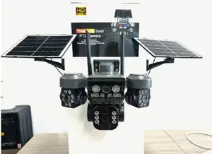 New V380 4g Triple Lens Dual Pannel Security Solar Cameras