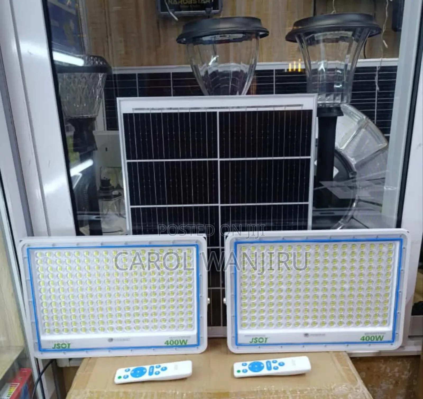 2in1 400w+400w Solar Floodlights With Warning Lights/400w Floodlight