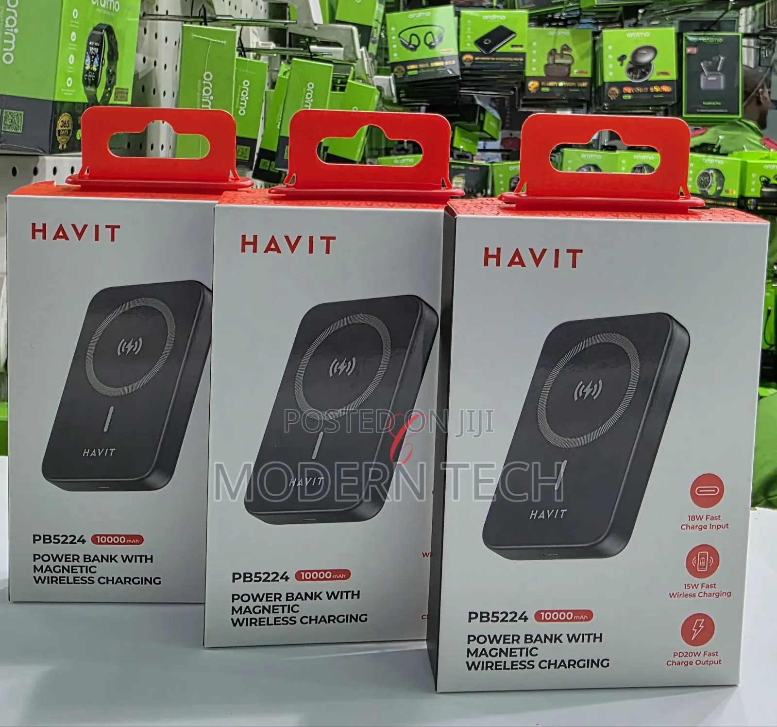 Havit Pb5224 *10000mah 20w Magnetic Wireless Power Bank