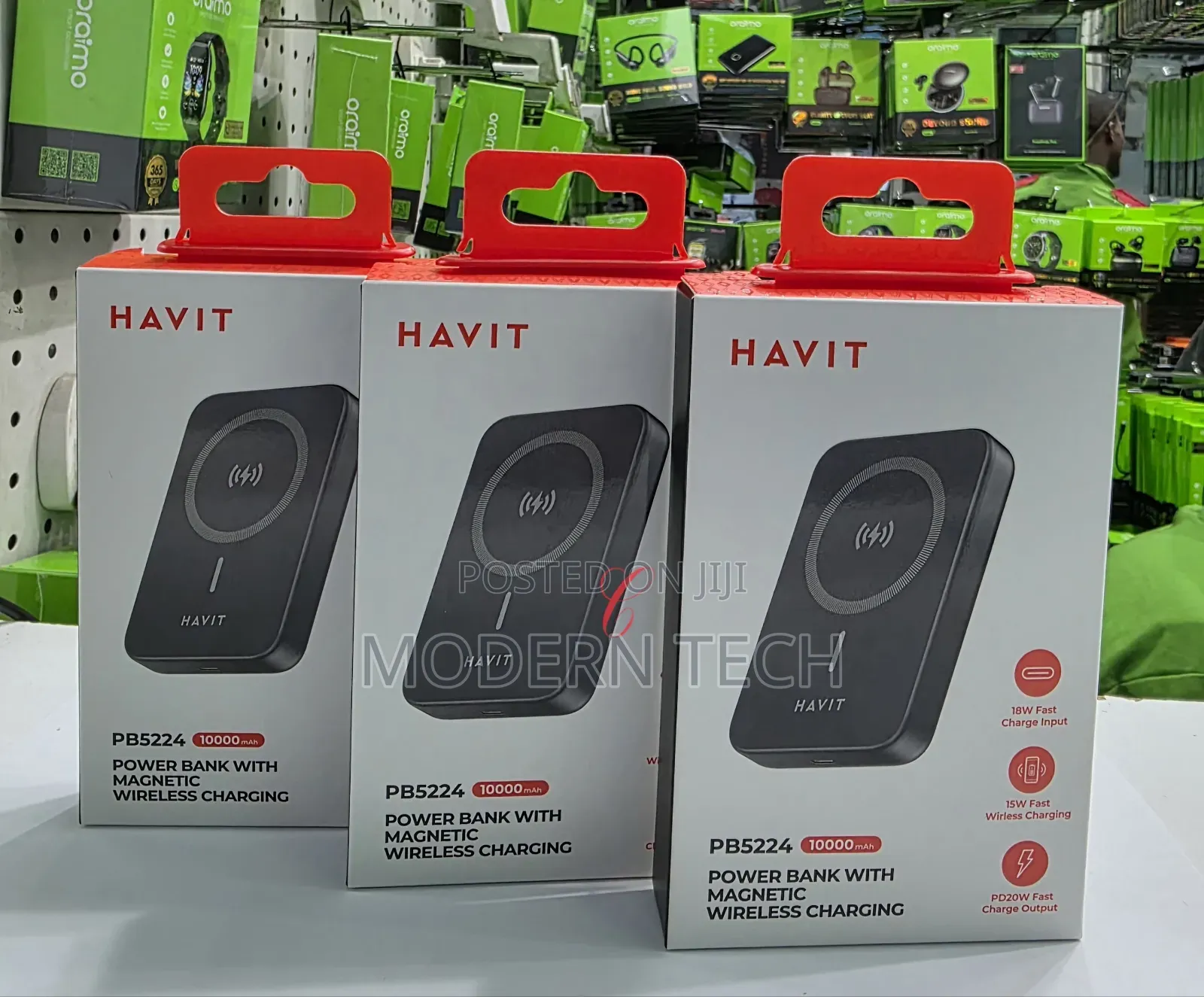 Havit Pb5224 *10000mah 20w Magnetic Wireless Power Bank