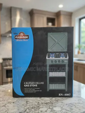 New Rashnik 4 Burner Deluxe Gas Stove With Stand Shelves