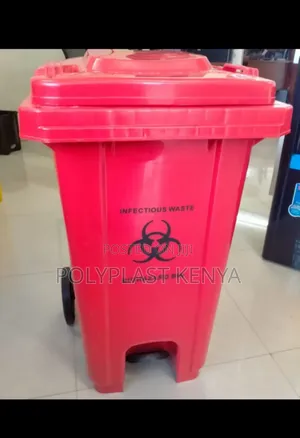 Biohazard Pedal Bins With Wheels -100litres