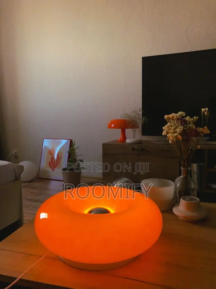 Lotus and Donut Lamp Pair - Home Decor, Lamp Shades
