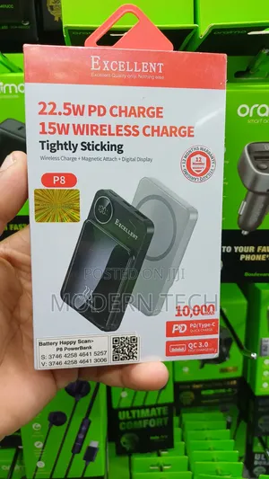 Excellent P8 10000mah Wireless Power Bank – Fast Charging Powerbank