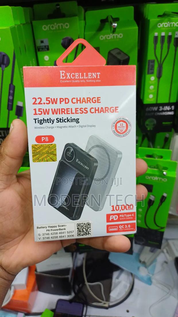 Excellent P8 10,000mah Wireless Power Bank With Fast Charge 