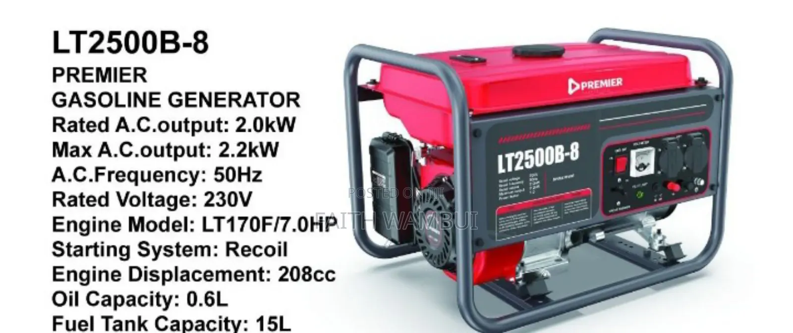 Affordable Premier Gasoline Generator/Premier Gasoline Generator