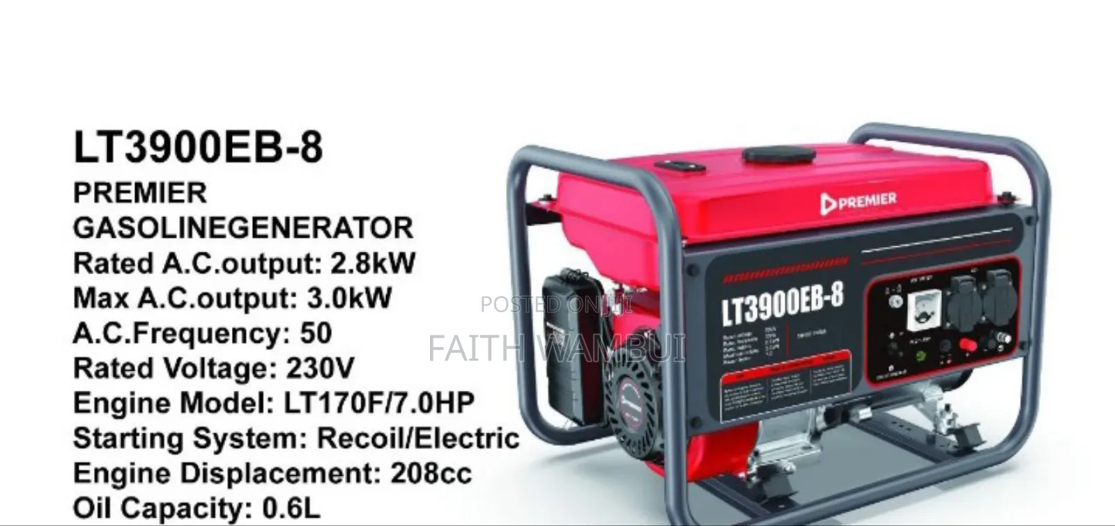 New Arrival 2.8kw Premier Gasoline Generator