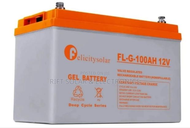 Felicity 100ah - 12v Quality Gel Battery Suitable For Solar Backup
