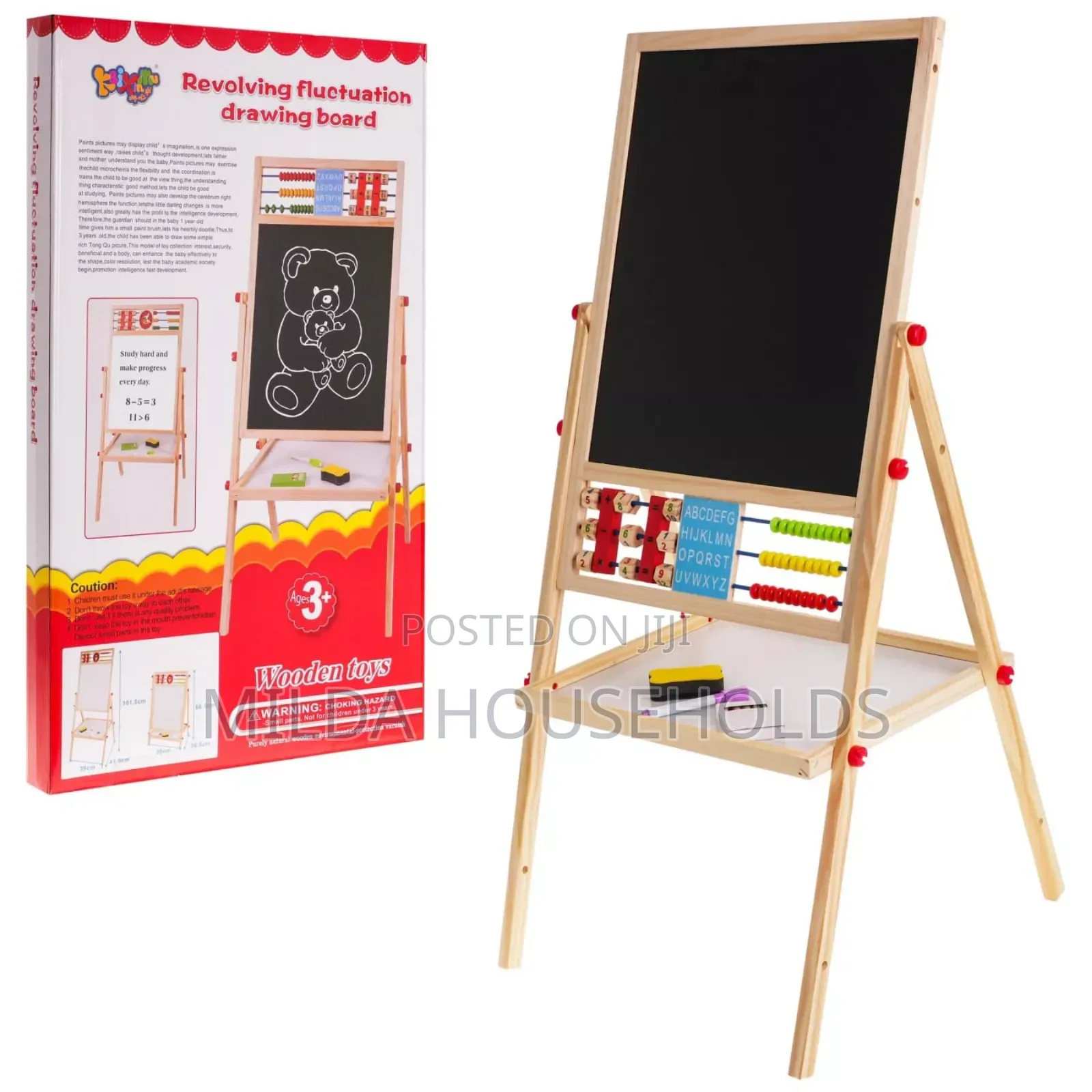 Double Sided Wooden Blackboard.