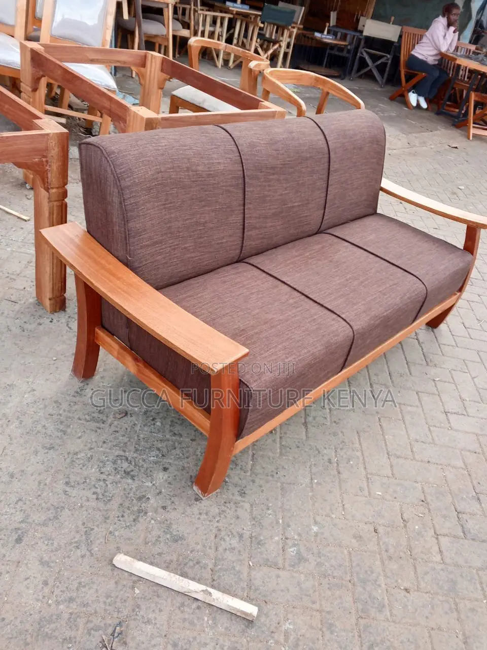 5-Seater Cushioned Office Reception Sofa Set