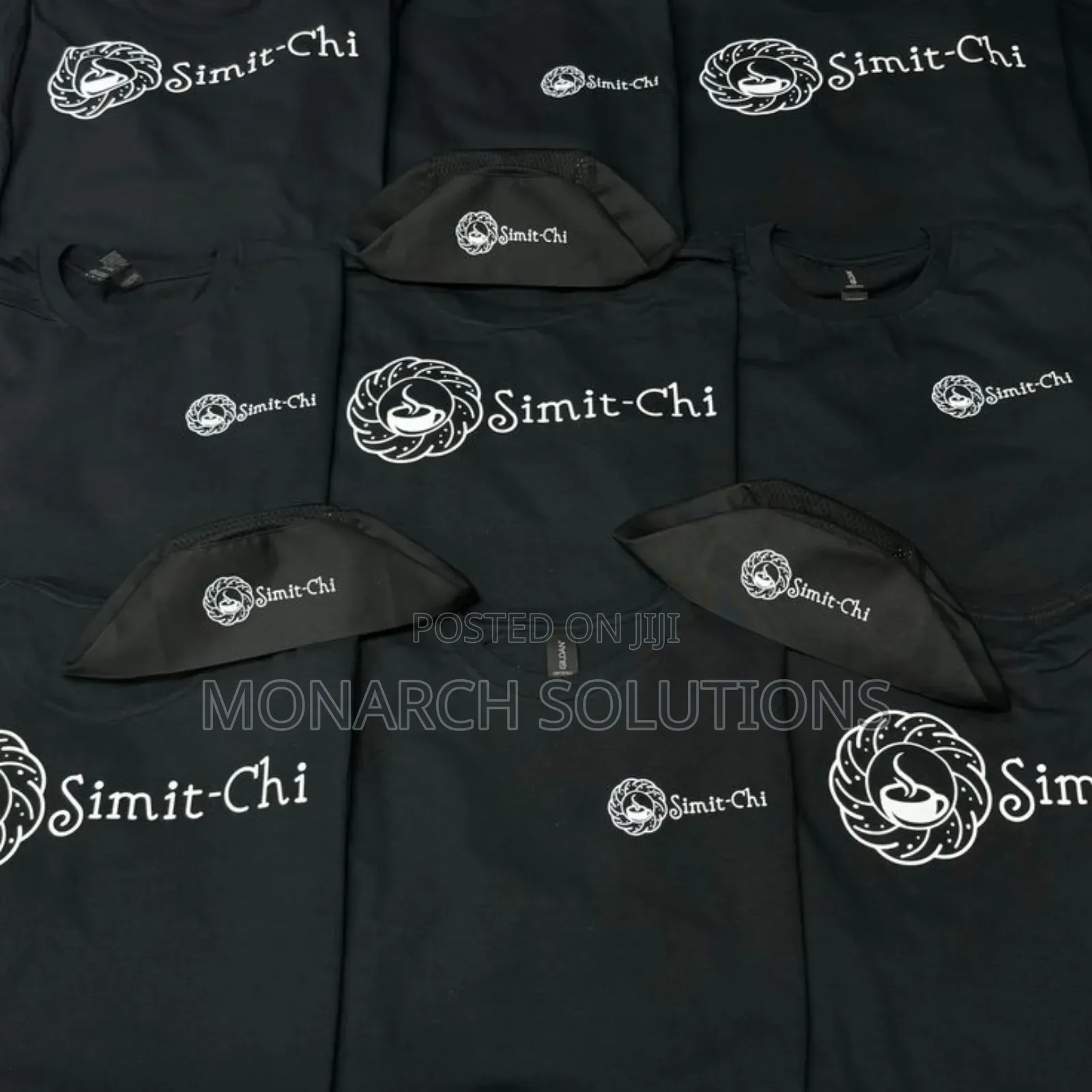 Black Tshirts With White Branding