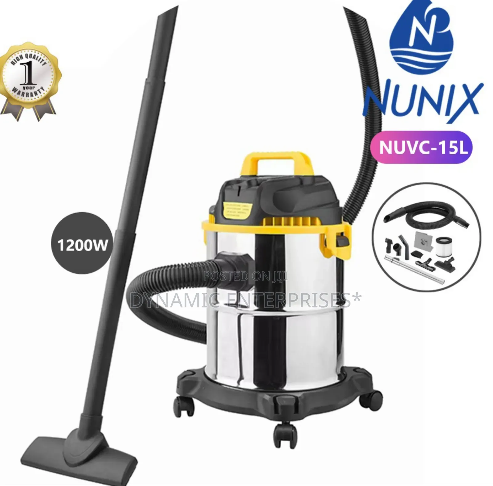 15 Litres Nunix Wet and Dry Vacuum Cleaner