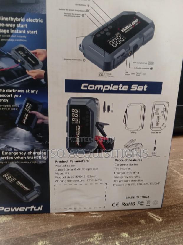 12v Jump Starter Pack With Air Compressor - thumbnail 4