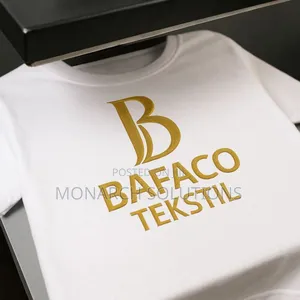 White Tshirt With Gold Artwork
