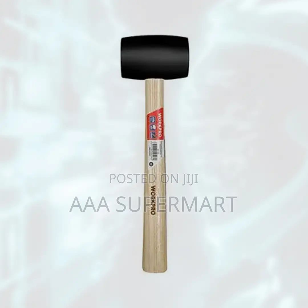Wp241039 450g (16oz) Rubber Mallet With Wood Handle(Black)