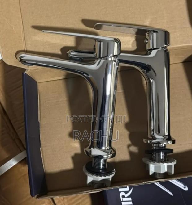 Basin Pillar Taps Silver - main view