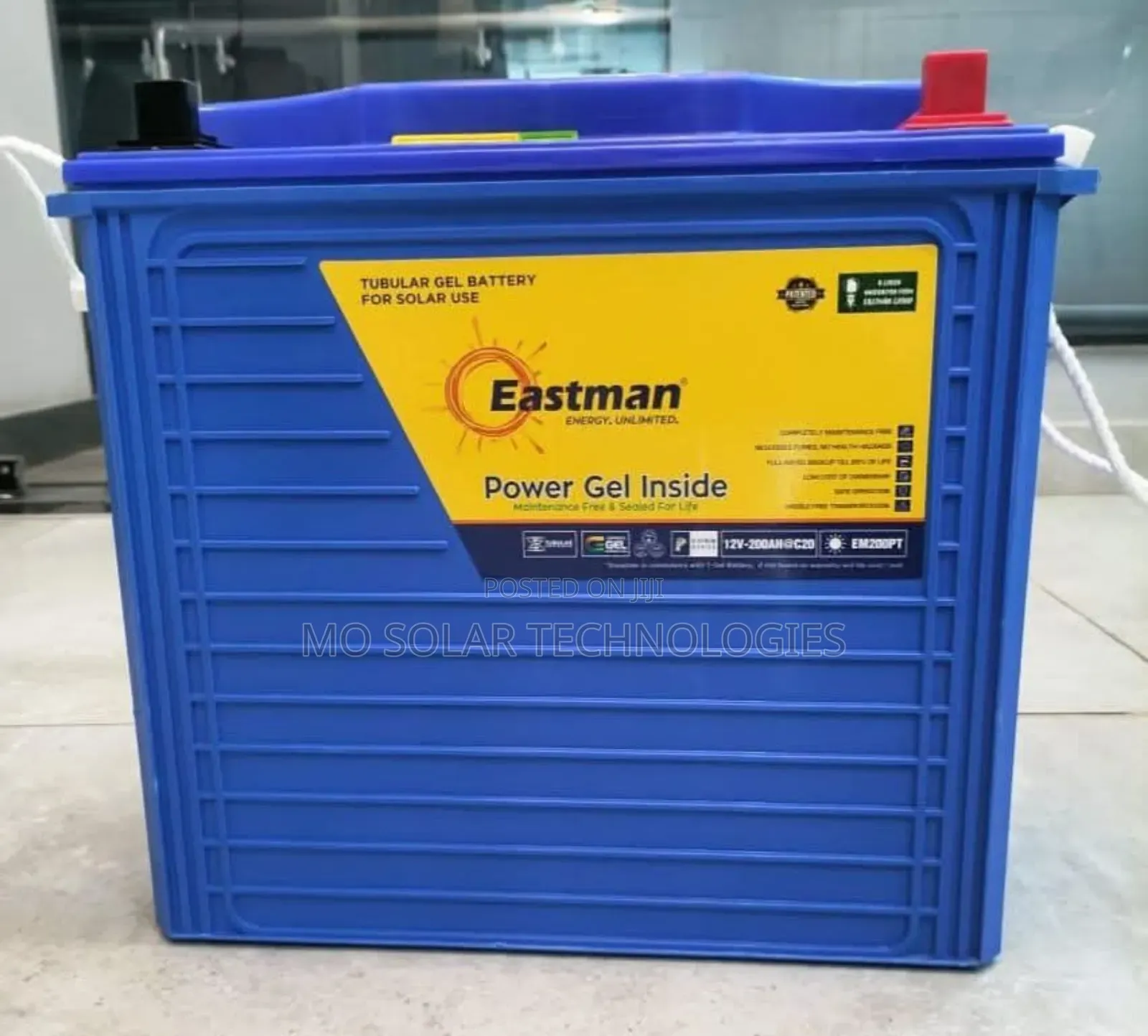 200ah 12v Solar Eastman Tall Tubular Gell Batteries