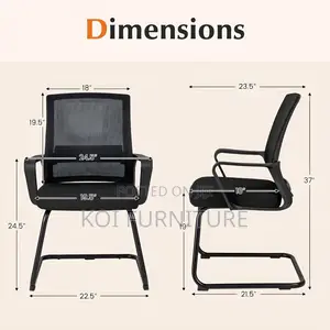 Office Chair : Mid-Back Mesh Visitors Office Seat