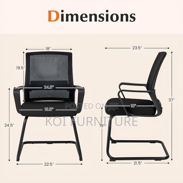 Office Chair : Mid-Back Mesh Visitors Office Seat - thumbnail 2