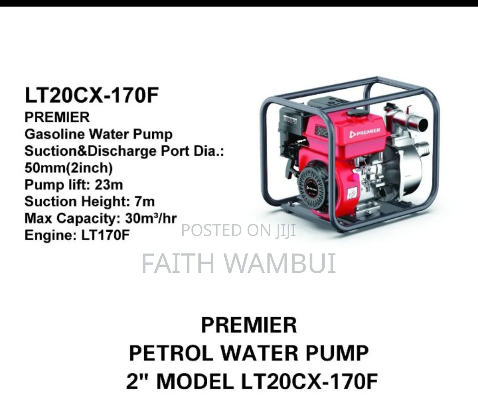 2 Inch 23m Premier Petrol Water Pump/Premier Petrol Water Pump