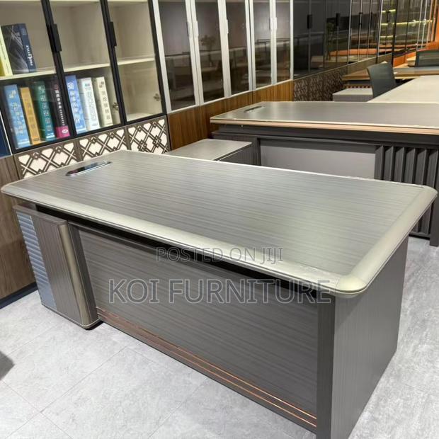 Office Desk : 1.6m Modern Grey Executive Office Desk - thumbnail 3