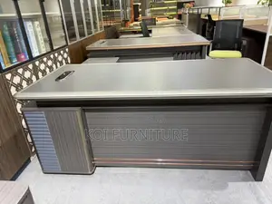 Office Desk : 1.6m Modern Grey Executive Office Desk