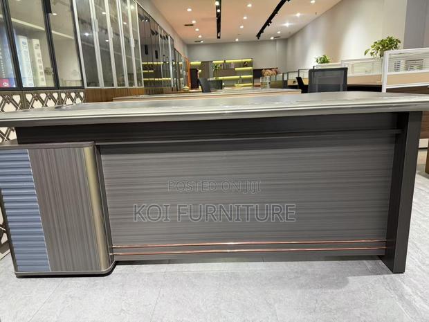 Office Desk : 1.6m Modern Grey Executive Office Desk - thumbnail 5