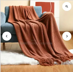 Knitted Fleece Throw Blanket