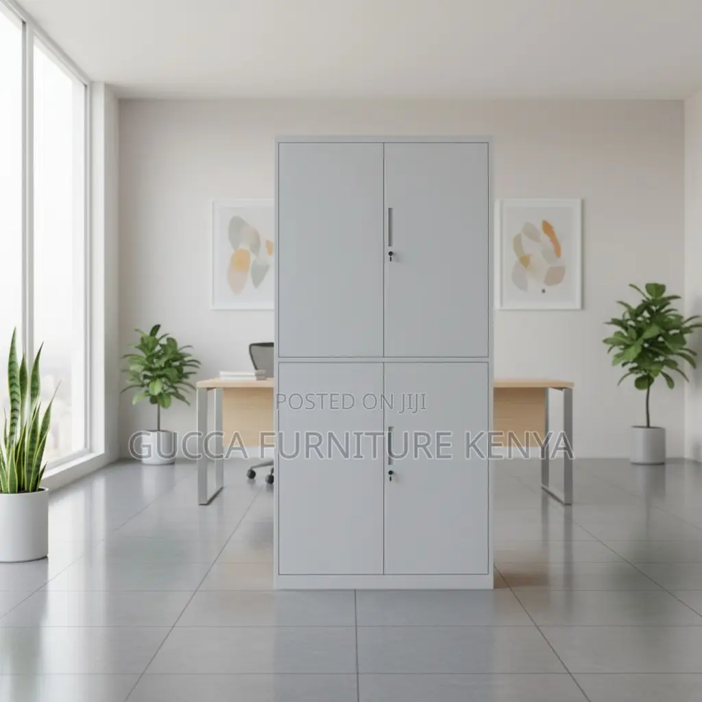 4-Door White Steel Document File Cabinet