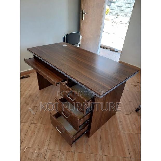 Office Desk : 1.2-Meter Wood Desk With Three Lockable Drawers - thumbnail 2