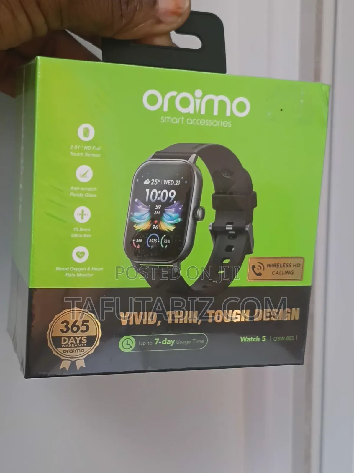 Oraimo Smart Watch 5 (Osw-805) 2.01" Hd Full Touch Screen .