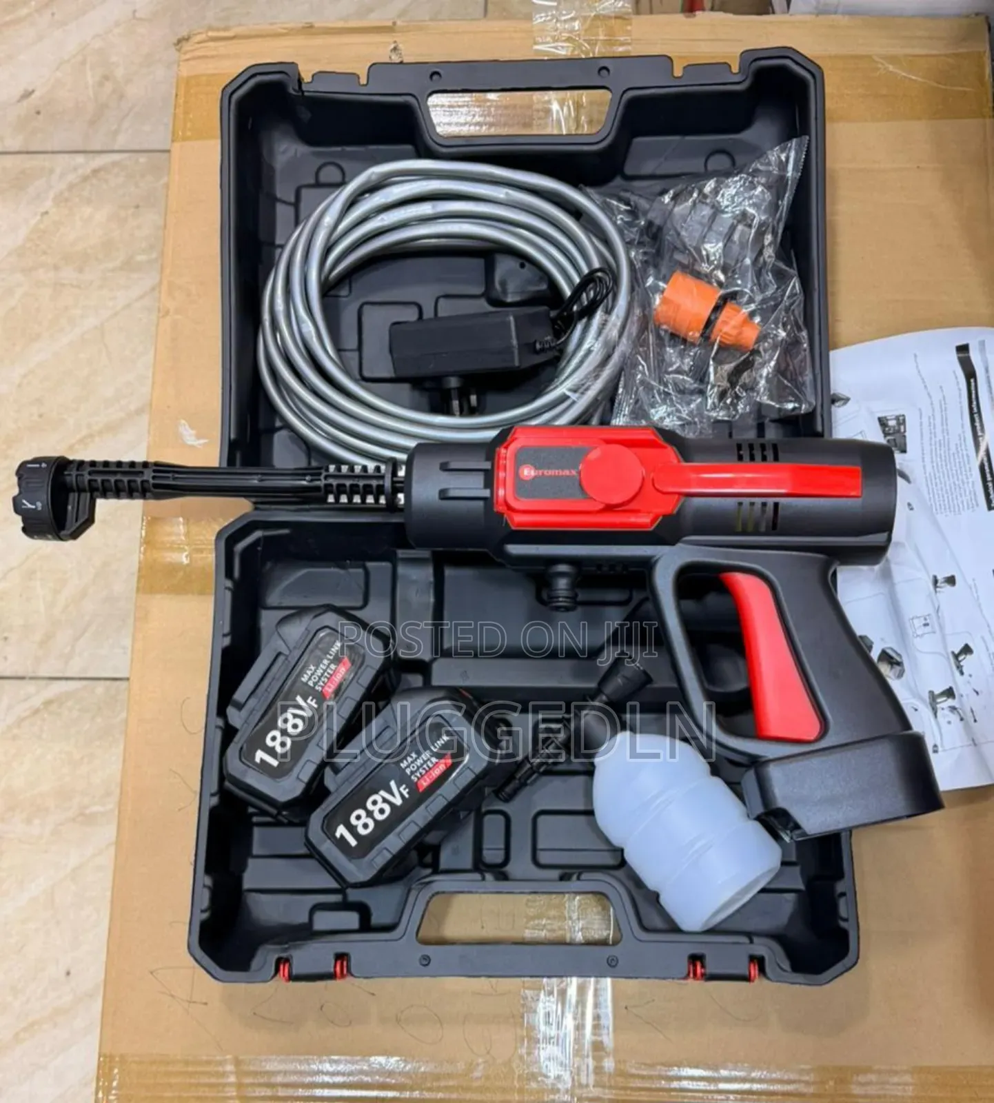 Euromax 188vf Cordless Brushless Car Wash Gun.