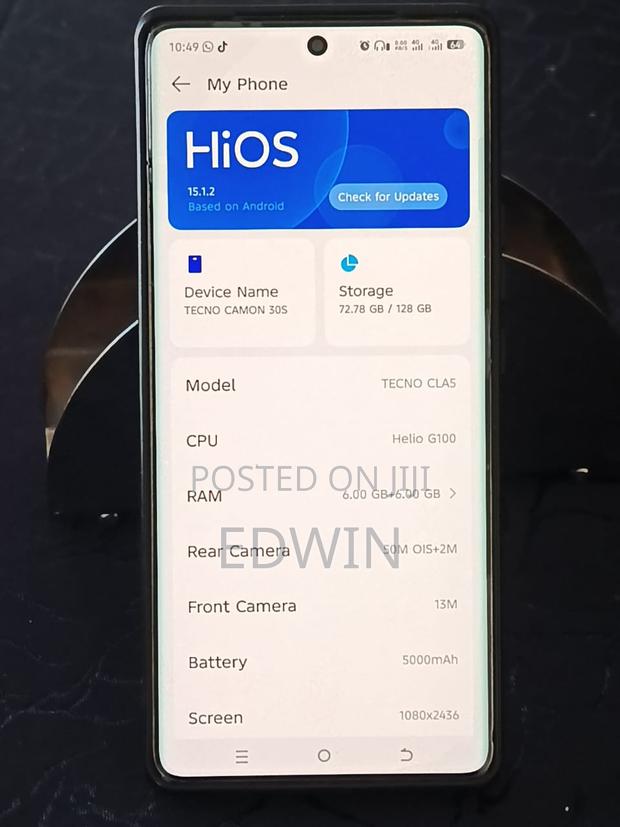 Tecno Camon 30S 128 GB Gray