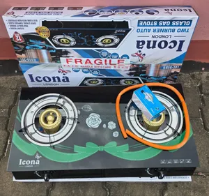 Icona 2 Burner Gas Stove Glass Top Cooker