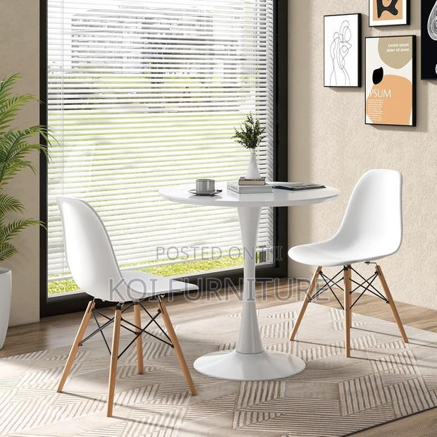 Dining Set : Black Eames-Style Plastic Dining Set With Tulip Table - thumbnail 4