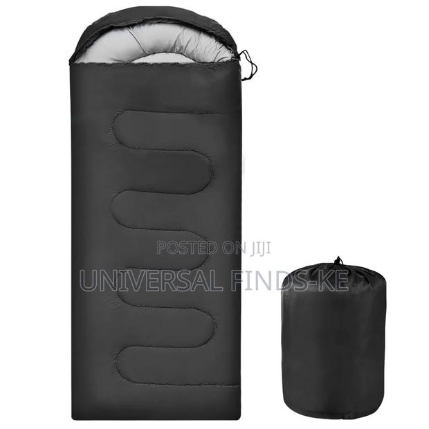 A Black Outdoor Sleeping Bag