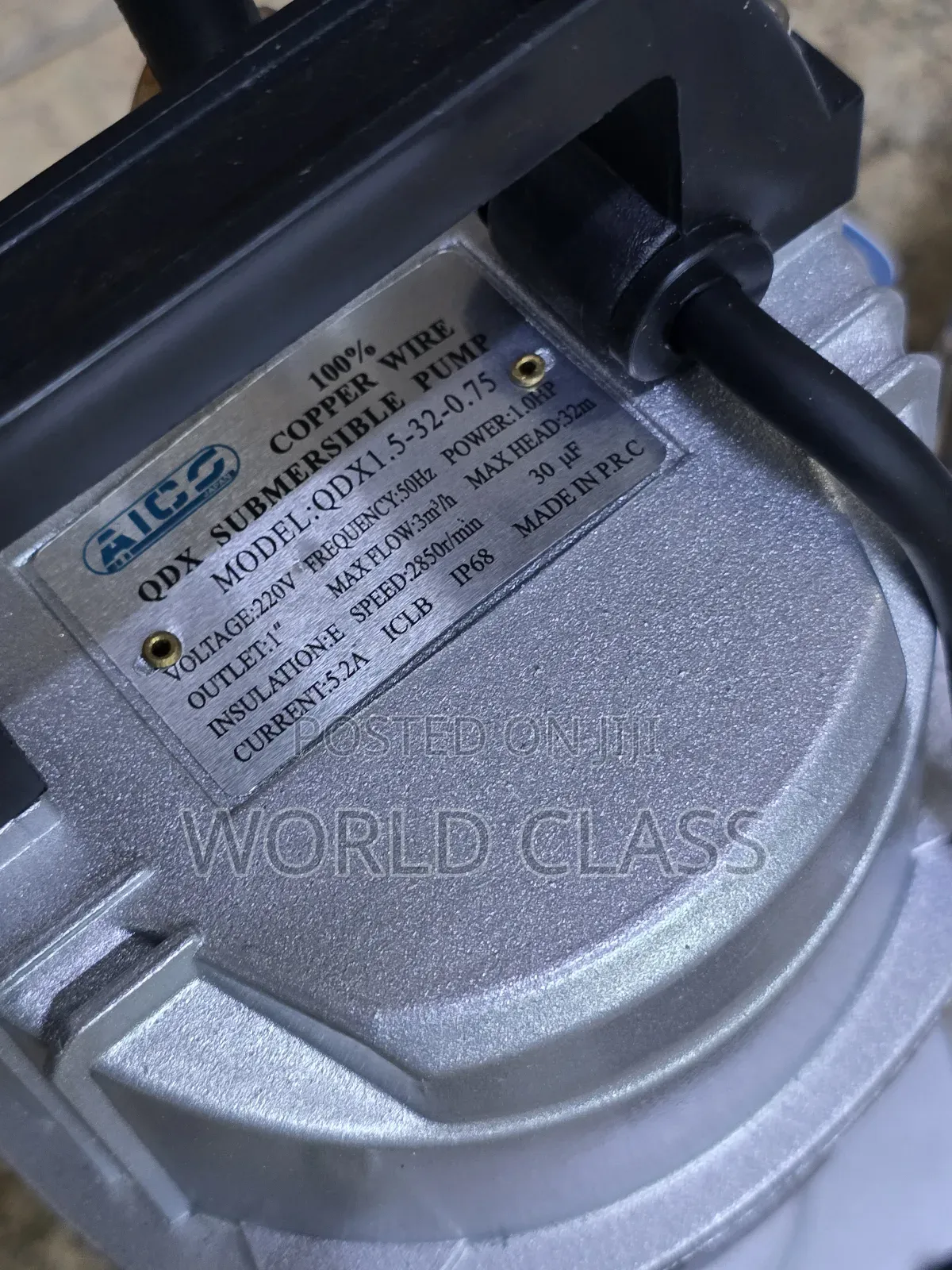 Aico Electric QDX 1hp Submasible Water Pump